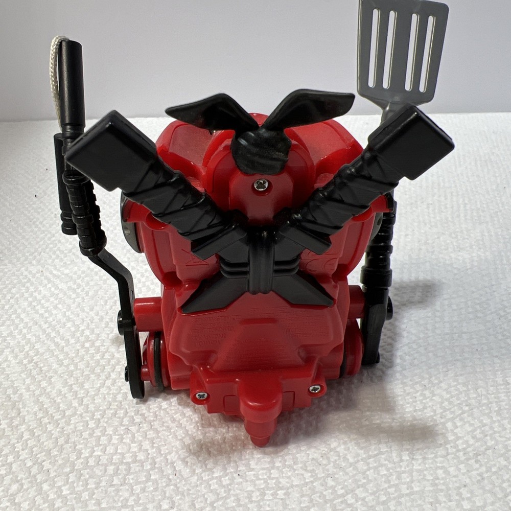 Spin Master Ninja Bots Battling Robots Red & Black 4" Working With Weapons B5