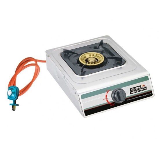 Cookmaster Single Portable Propane Gas Stove Burner BBQ Camping With Regulator
