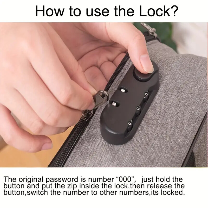 DocSafe Document Bag with Lock, 3-Layer File Organizer