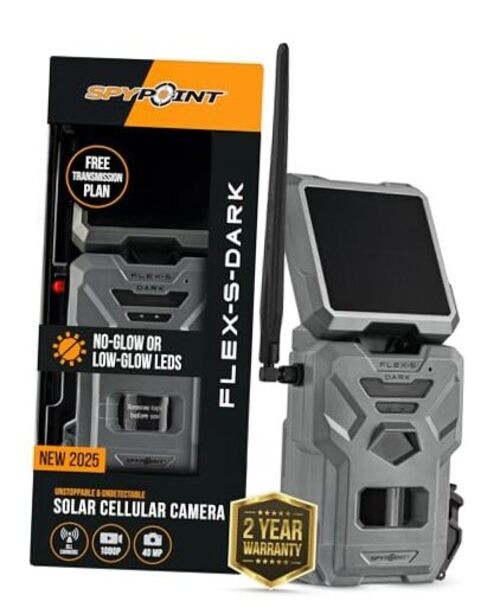 Flex-S-Dark Solar Cellular Trail Camera – Built-in Solar Panel, FLEX-S DARK