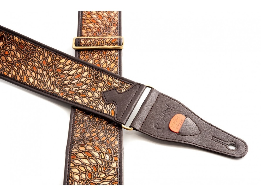 RightOn! Talisman Alien Brown Guitar Strap