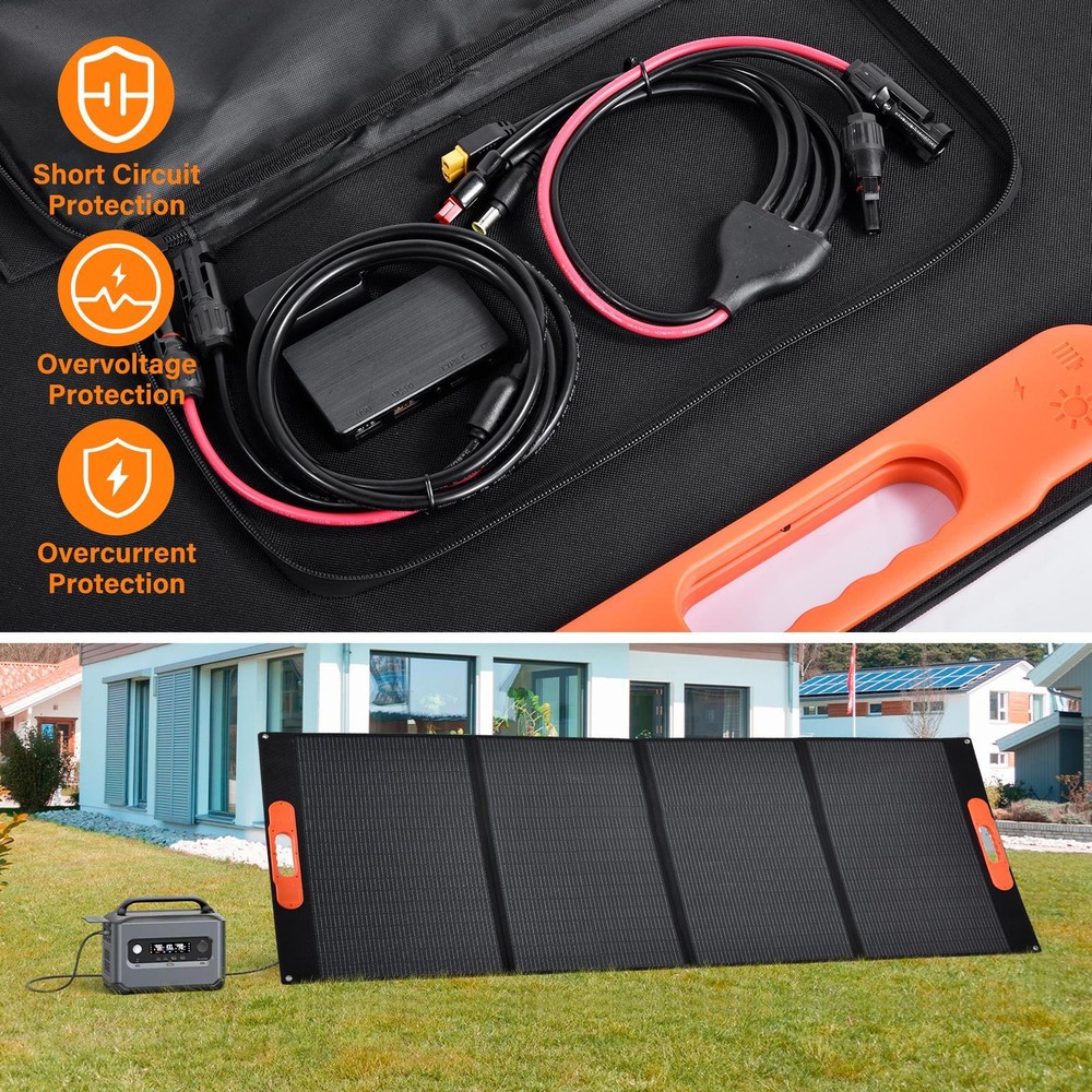 400W Foldable Solar Panel High-Efficient PV for Power Station Generator