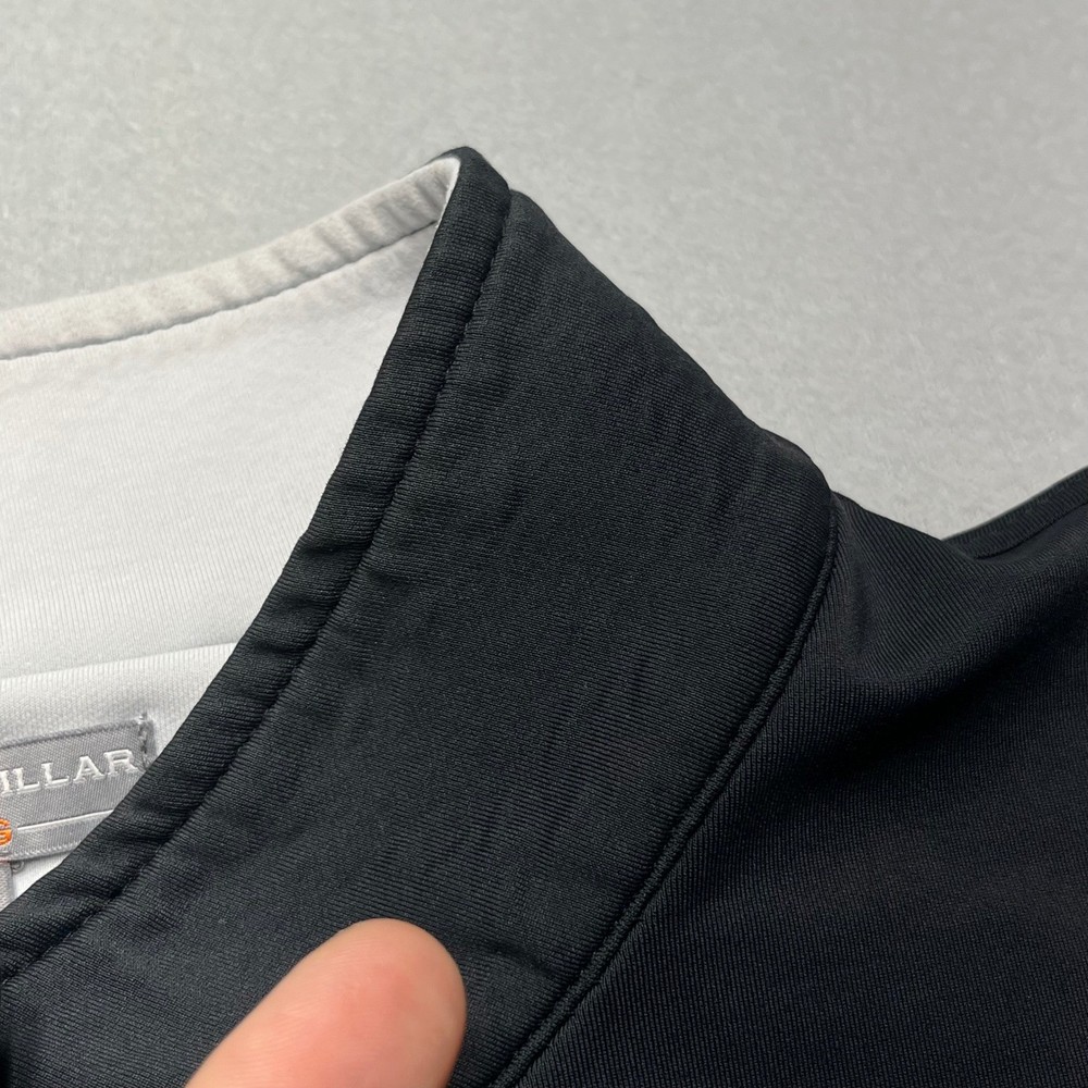 Peter Millar Perth 1/4 Zip Wicking Pullover Black Gray Performance Stretch 3XL