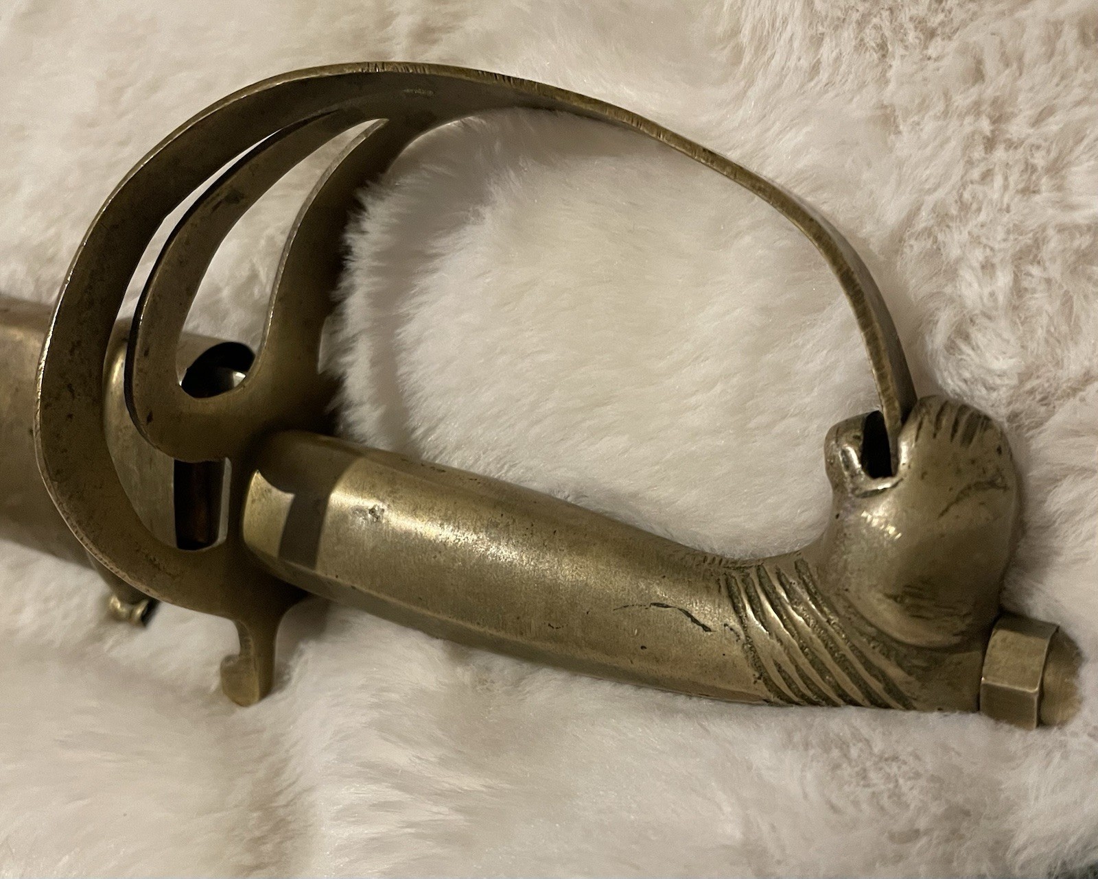 VIntage Shamshir India Dress Sword with Brass Scabbard 22”