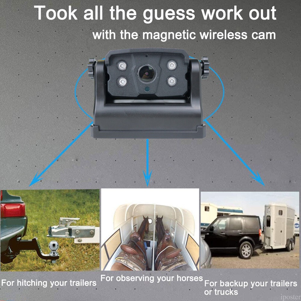 WiFi Backup Camera Magnetic Base Battery Powered Sonix App HD For iPhone/Android
