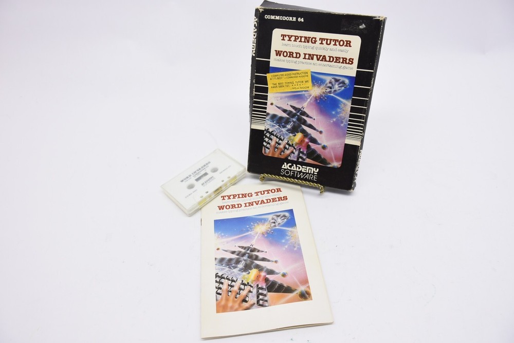 Vintage Commodore 64 Typing Tutor Word Invaders Game