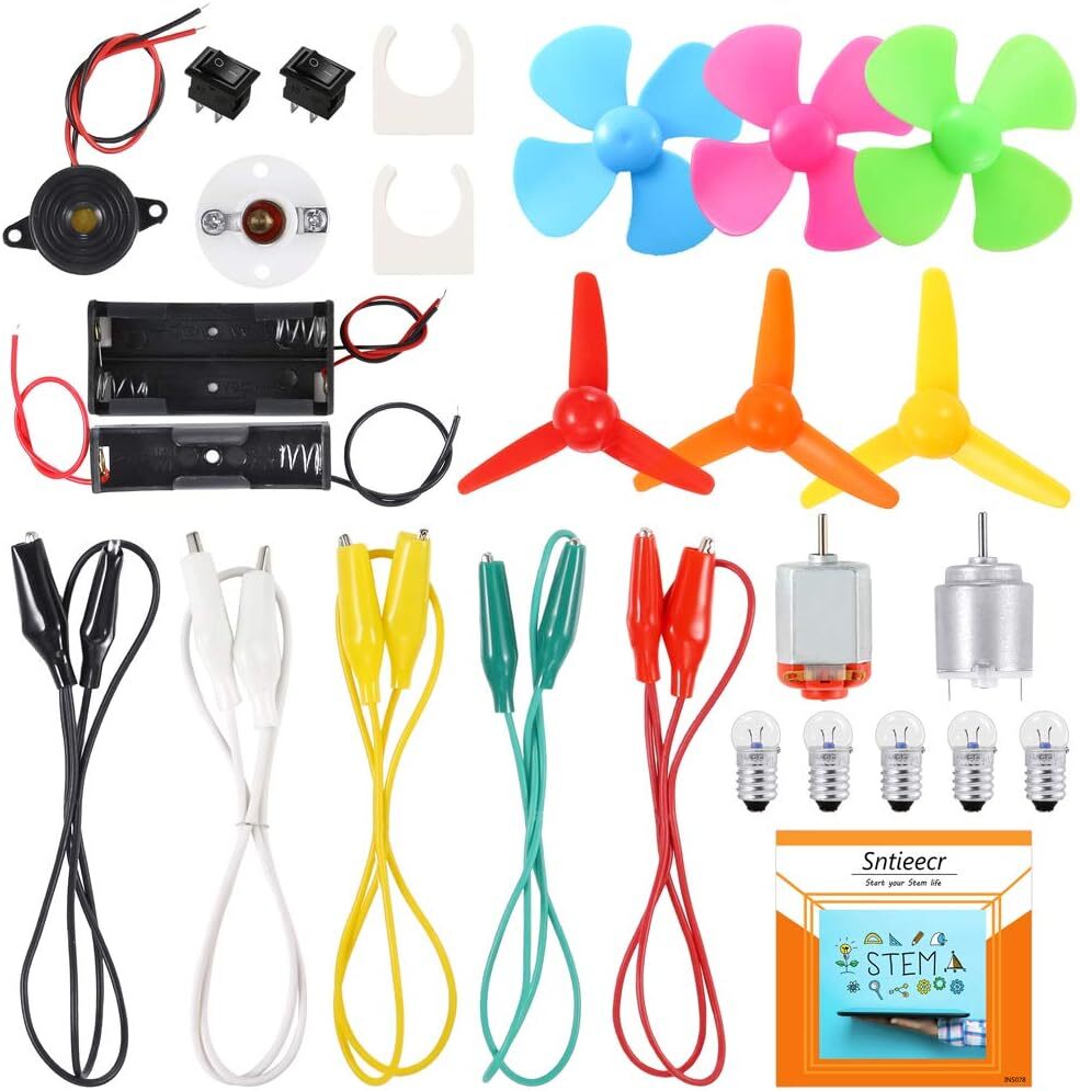 Electric Circuit Motor Kit, Science Experiment Educational Montessori Learnin...