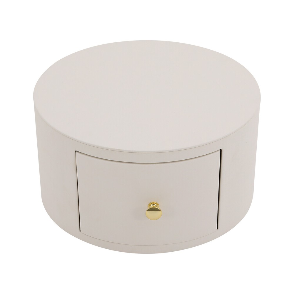 LED Nightstand Bedside Table with Drawers USB & Charging Station End Side Table