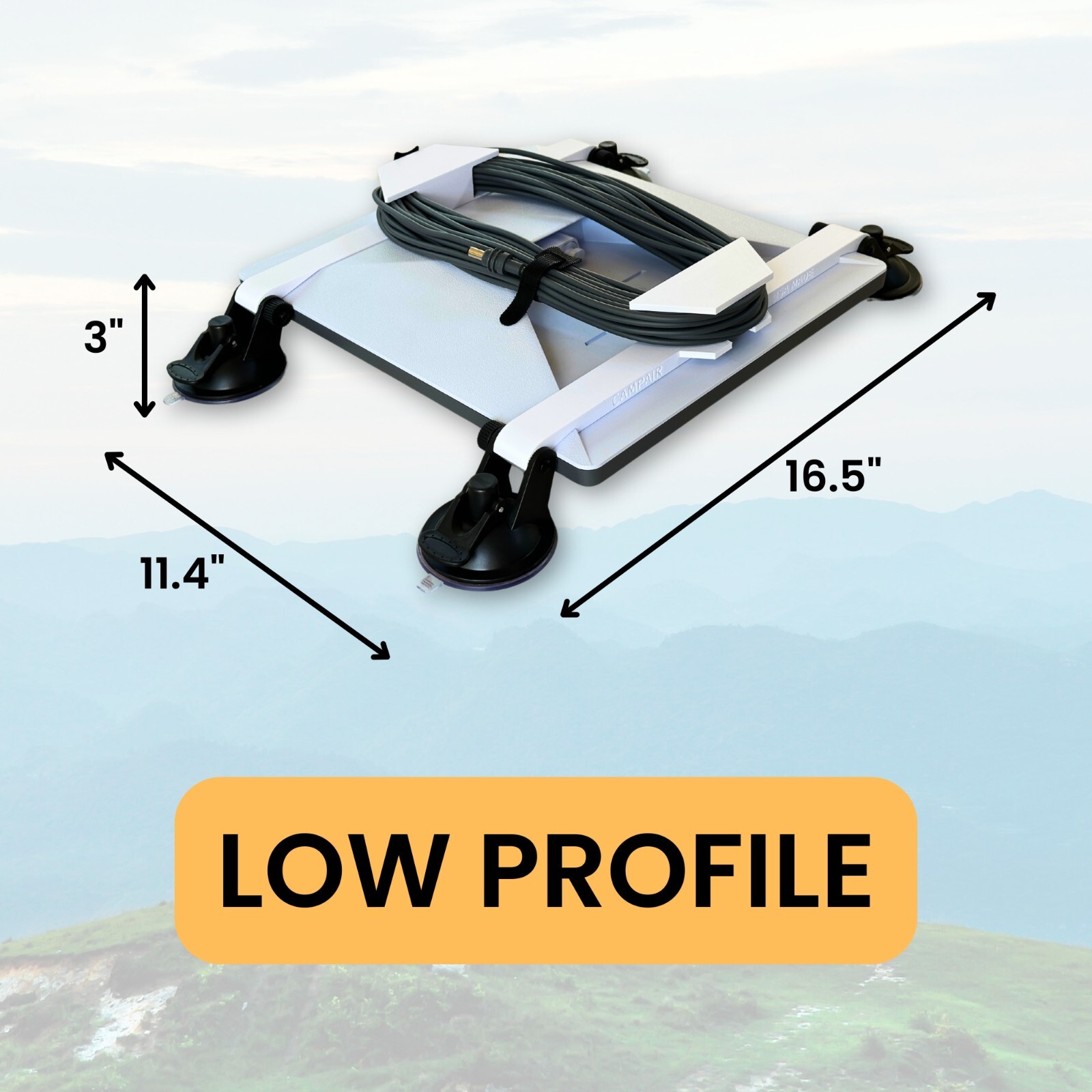 Suction Cup Mount with Cable Caddy for Starlink Mini – Ideal for Cars, RV, Boat