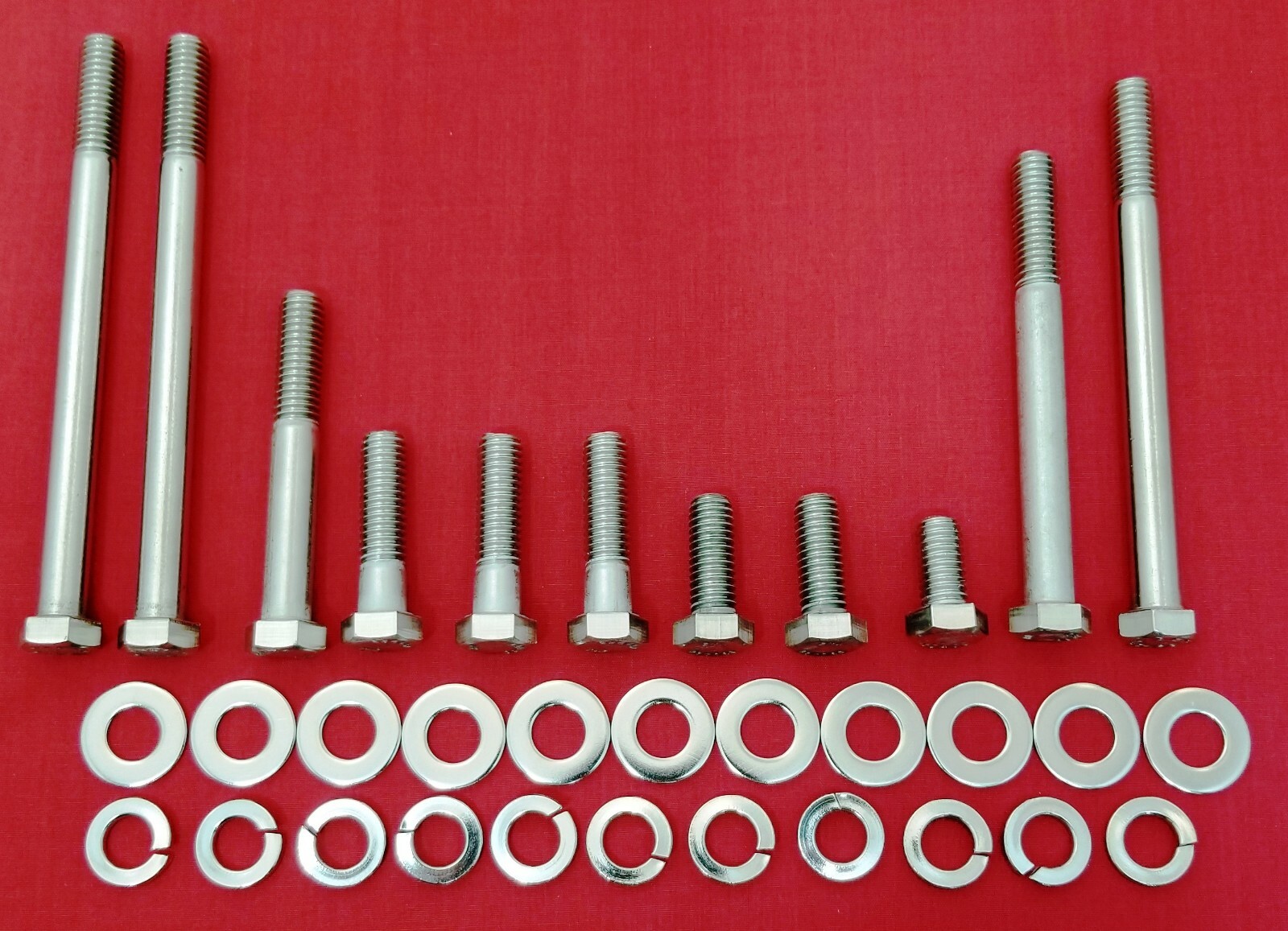 SBM MOPAR WATER PUMP TIMING COVER BOLTS KIT 273 318 340 360 STAINLESS STEEL HEX