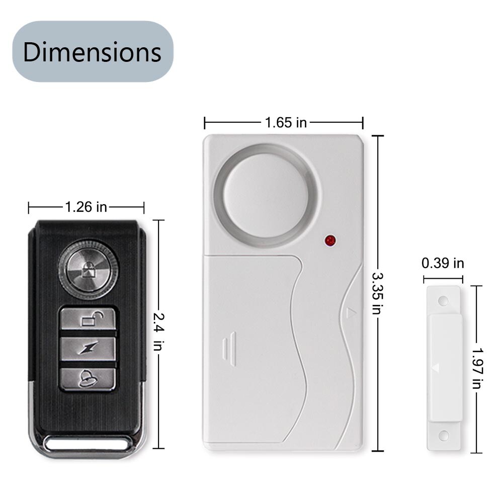 Door Window Magnetic Sensor Home Security Alarm with 3 Wireless Remote Control