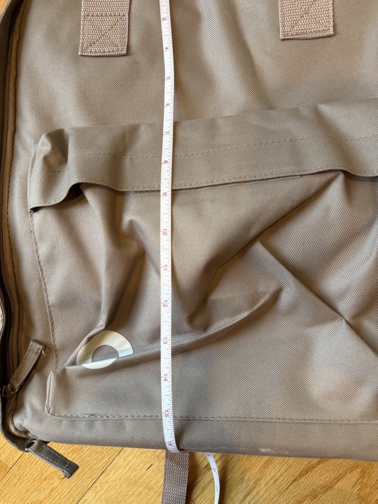 Paxman Tan Insulated Backpack With Padded Straps & Outer Pocket Backpack ONLY