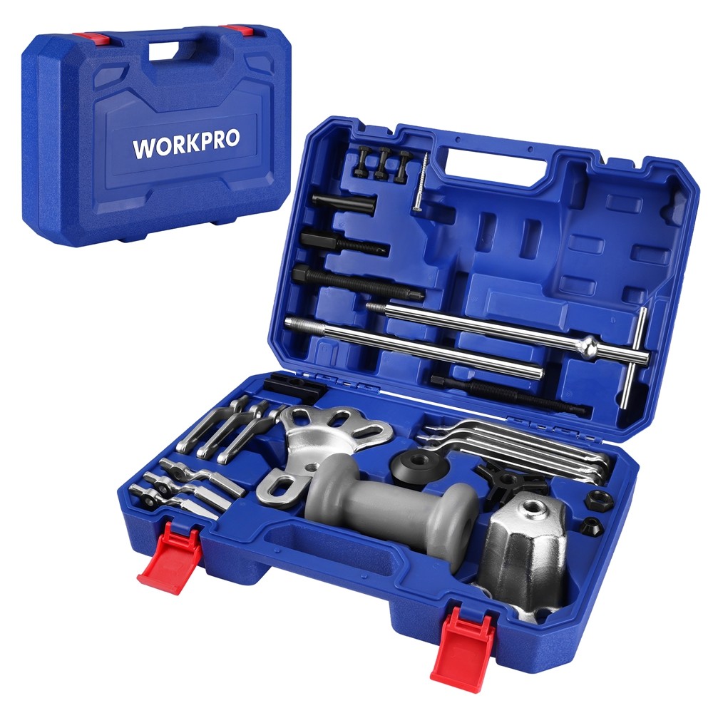 WORKPRO 27PC 9-Way Slide Hammer Puller Set Bearing Puller Wheel Hub Removal Tool