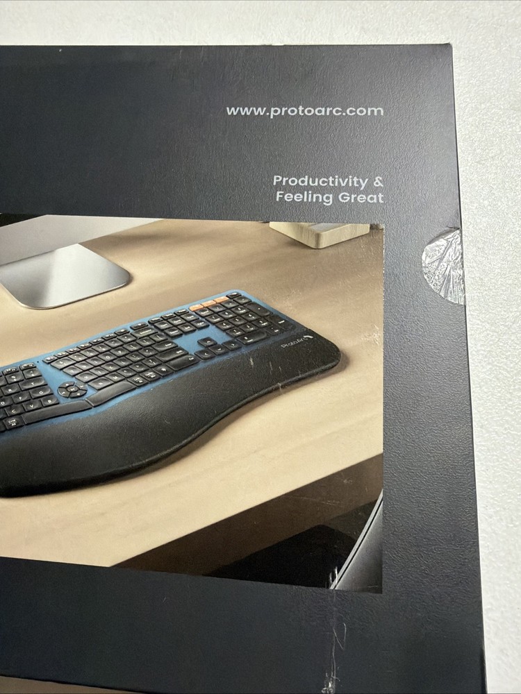 ProtoArc Ergonomic Wireless Keyboard Mouse, EK01 Plus.NEW