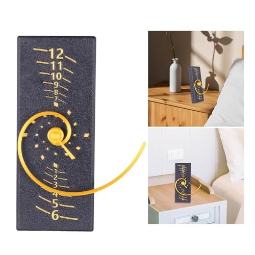 Spirals Fibonaccis Rectangular Wall Clock Combining Black and White