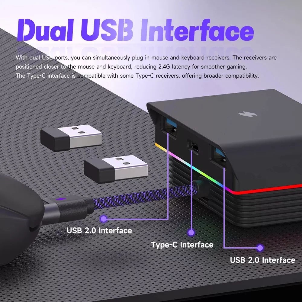 Magnetic Charging Dock Gaming Mouse Accessory For Logitech G PRO X SUPERLIGHT 2
