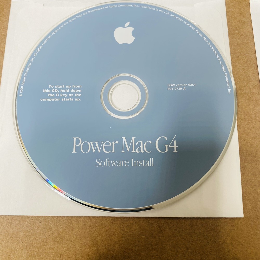 Apple Power Mac G4 Software Install & Restore CD Disk Set Version 9.0.4 CLEAN