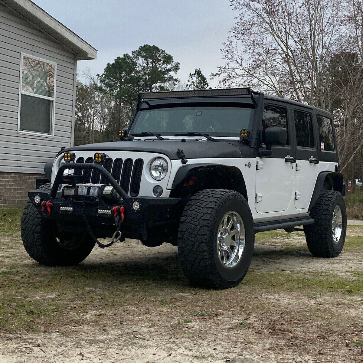 For Jeep Wrangler 07-18 JK Full Set Flat Style Solid Steel Fender Flares