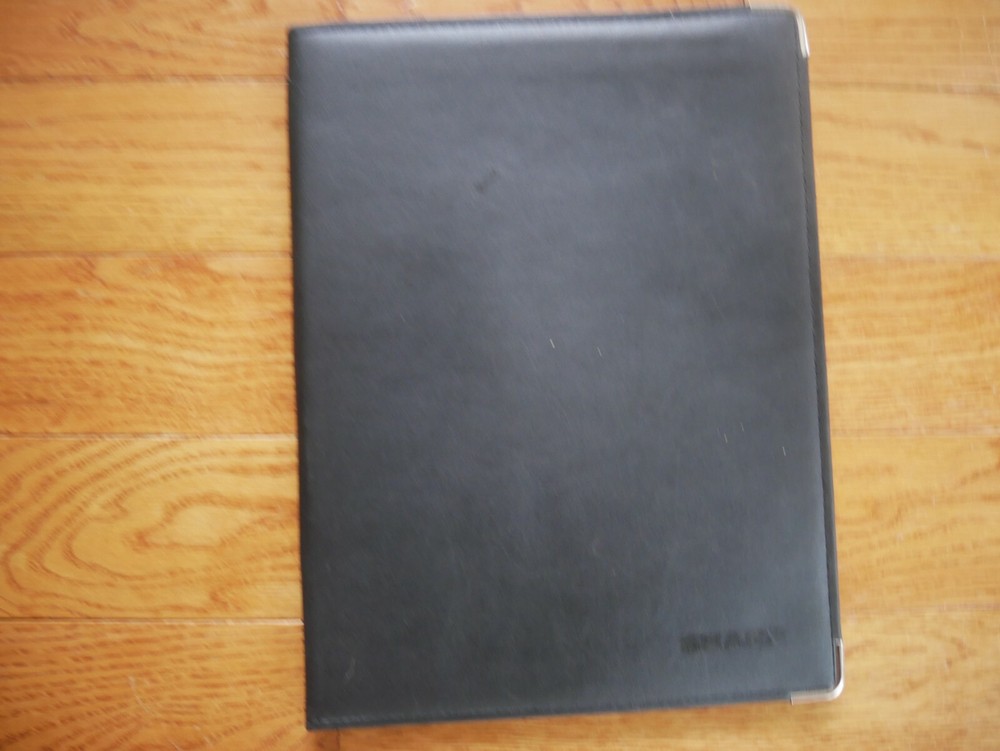 Sharp Black Portfolio with Notepad Very Good Condition