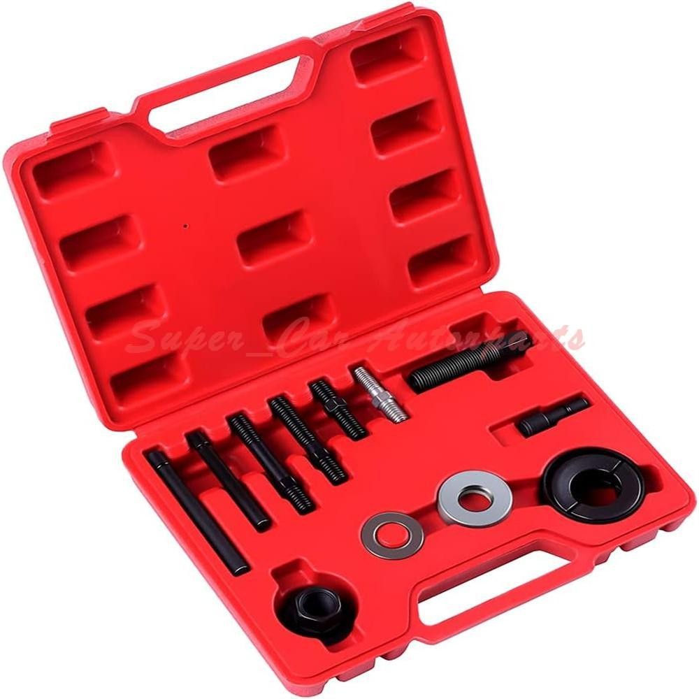13PCS Power Steering Pump Pulley Puller Remover & Alternator Installer Tool Kit