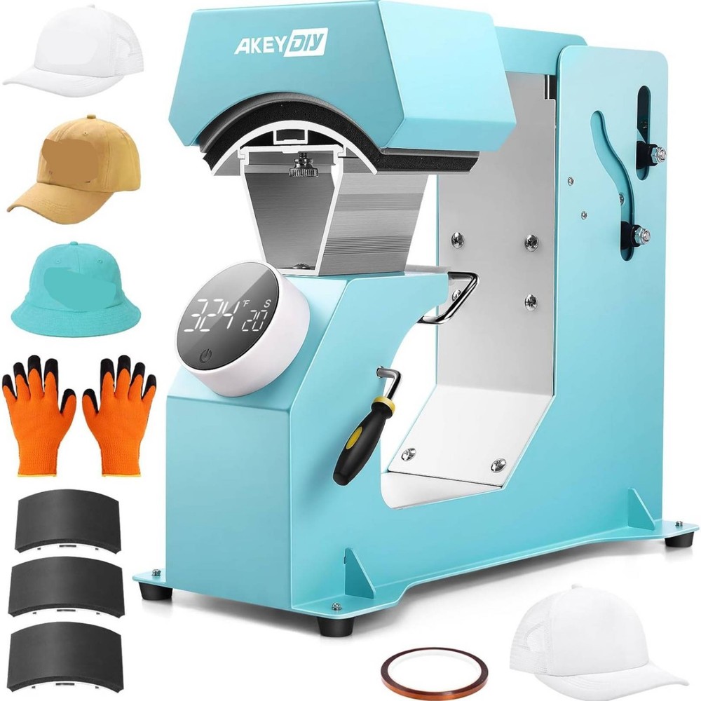 Automatic Release&Press Knob-Style Digital Control Panel, DIY Sublimation Caps$$