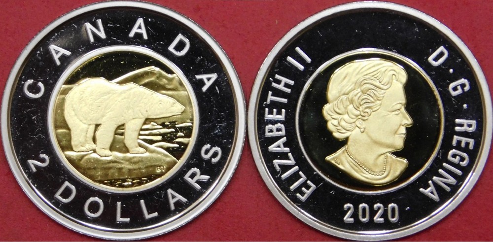 Proof 2020 Canada Non-Silver 2 Dollars From Mint's Set