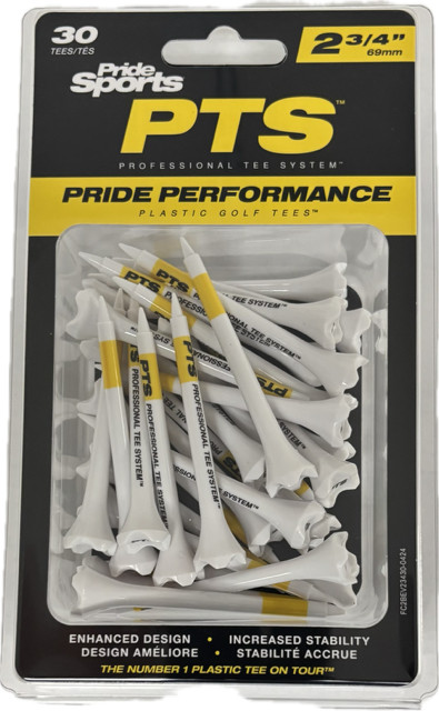 Pride Professional Tee System Evolution Tee, 2-3/4 inch - 30 Count (Yellow)