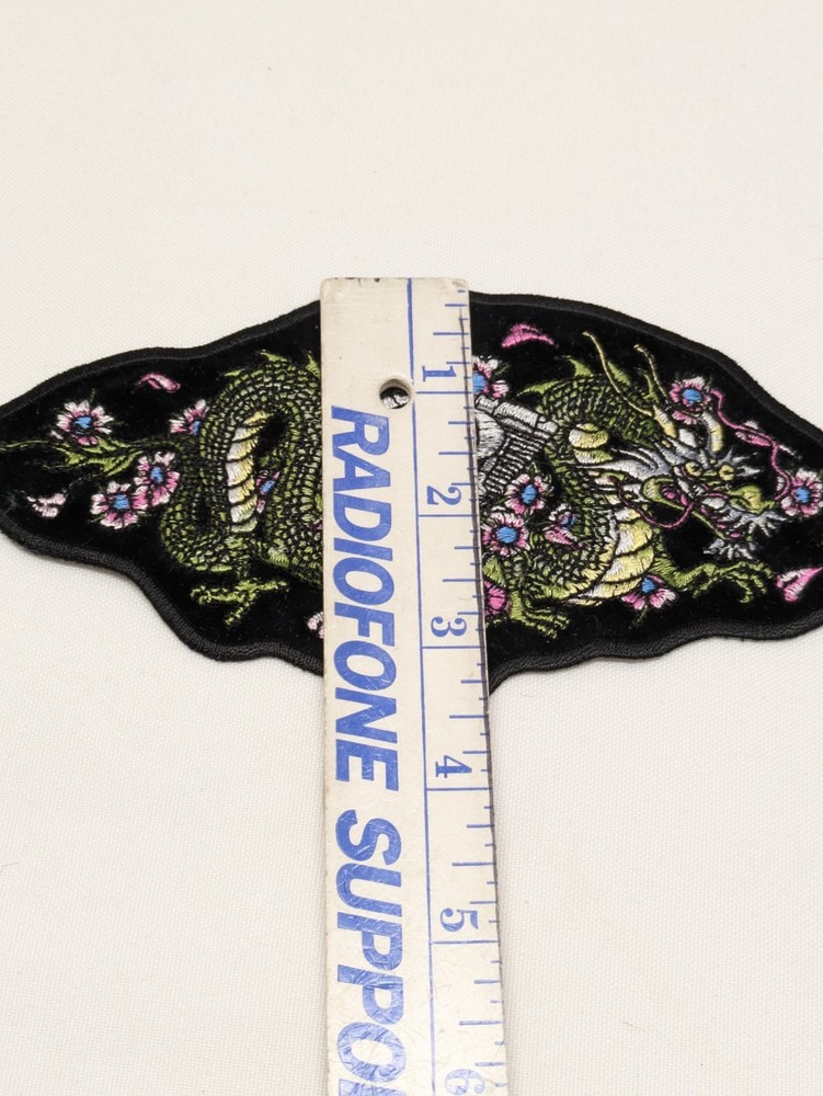 New Motorcycle Jacket Patch Dragon & Flowers Patch! 🧥 🏍️ 🐉 🌺