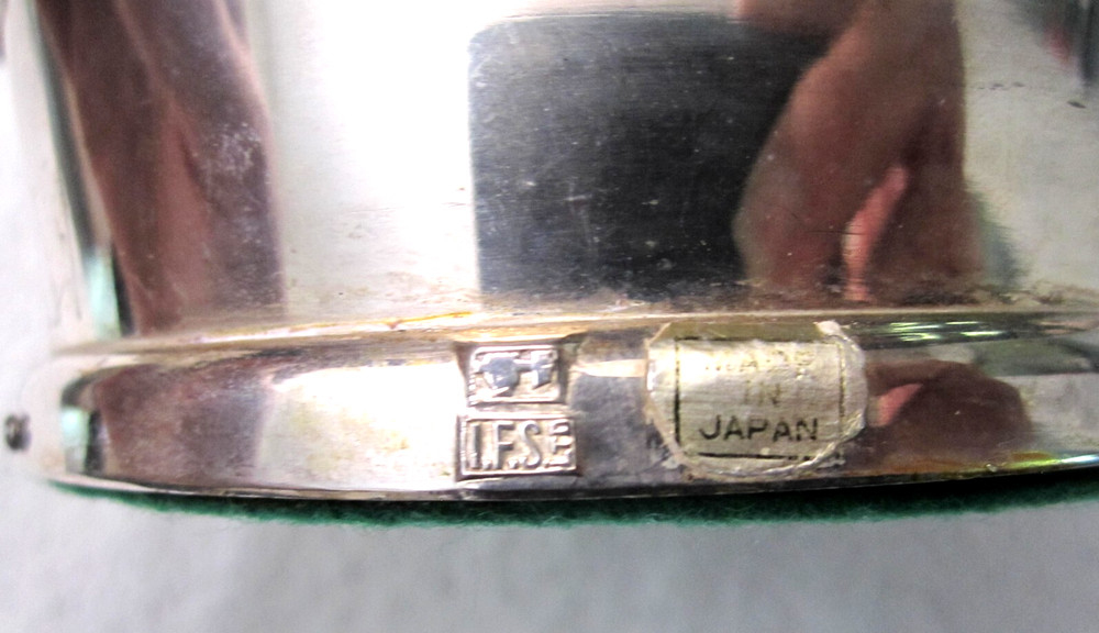 ISRAEL FREEMAN & SON SILVERPLATE WINE BOTTLE COASTER - GRAPES MOTIF