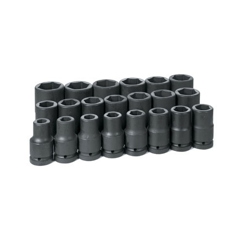 Grey Pneumatic 9021D 1" Drive Deep Length Impact Socket Set 21pcs