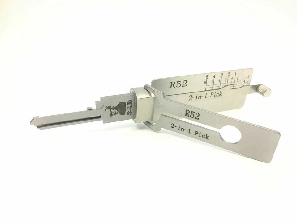 Key Decoder 2 In 1 Stainless Steel Key Pick Up Hook Tool For Repair Maintenance