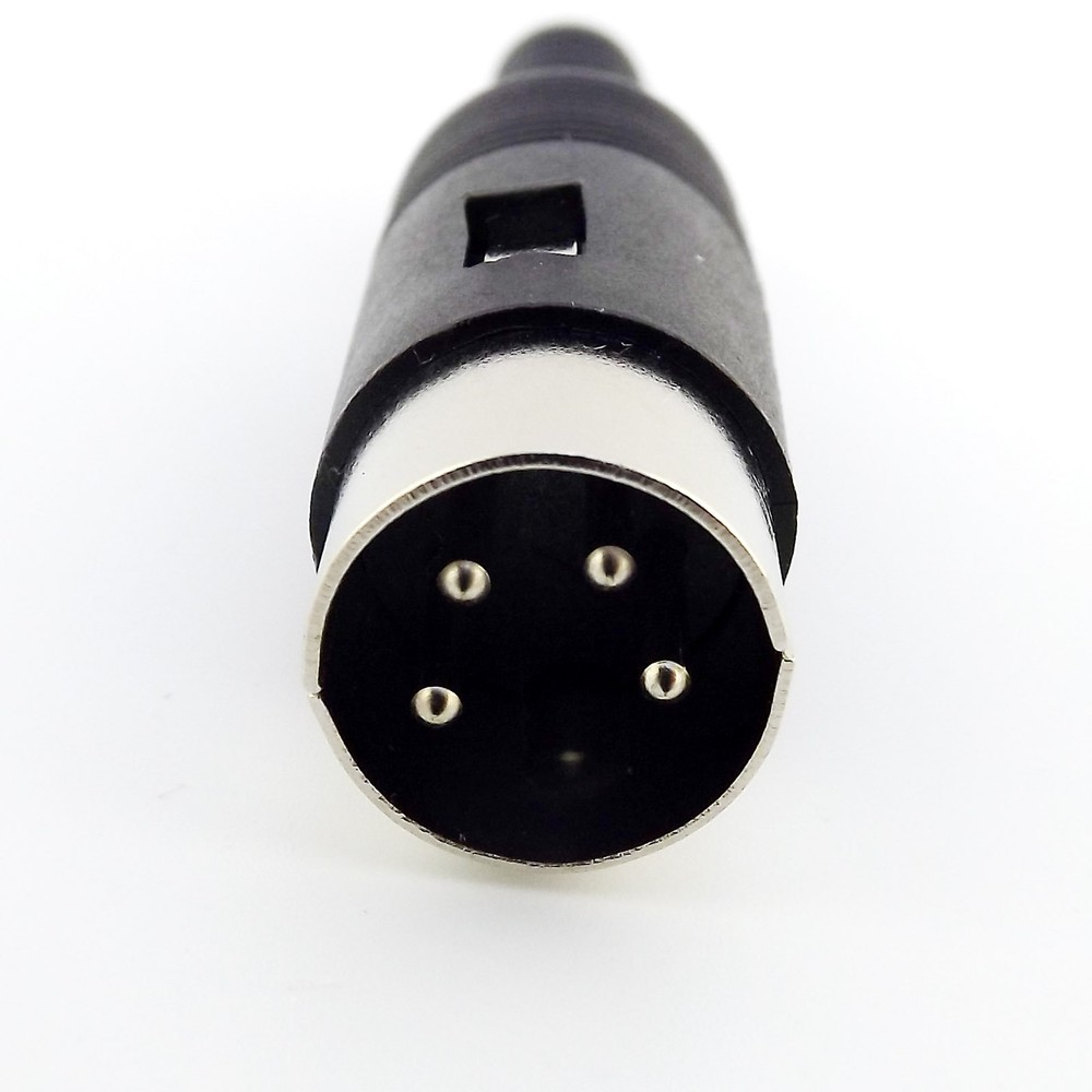 5pcs DIN Plug Male Plug Cable Connector 4 Pin With Plastic Handle