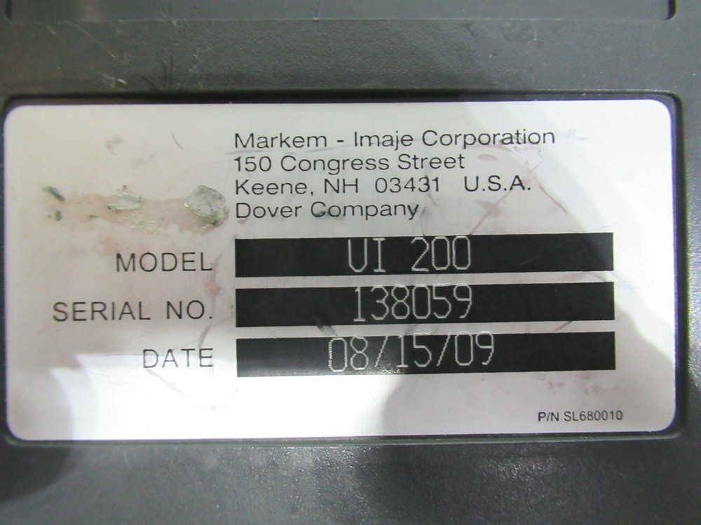 Markem Imaje SL110i Smartlase-110i Laser Coder w/ UI-200 Interface Panel