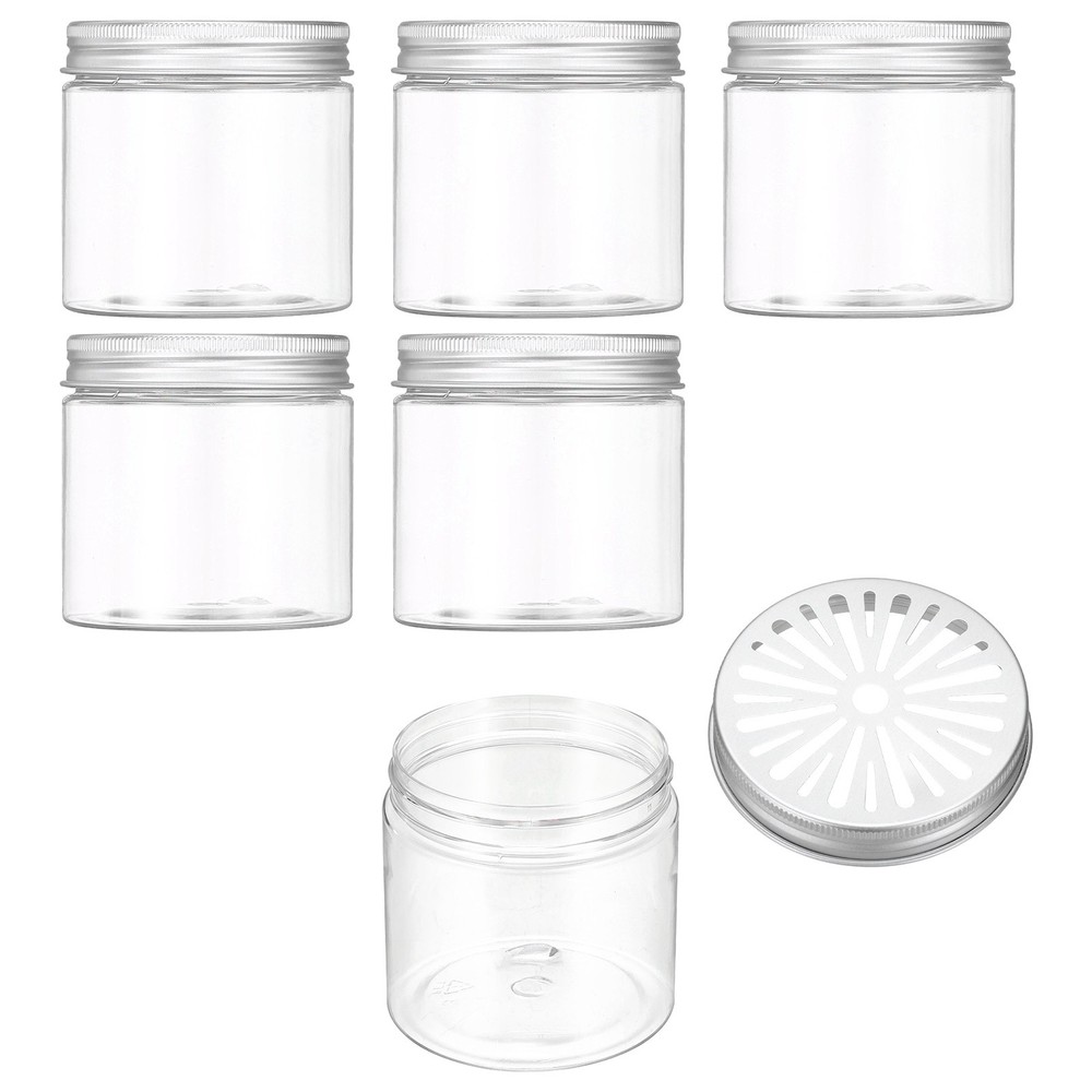 Empty Scent Beads Container, Plastic Freshener Tins 6Pcs & 6.8oz/200ml