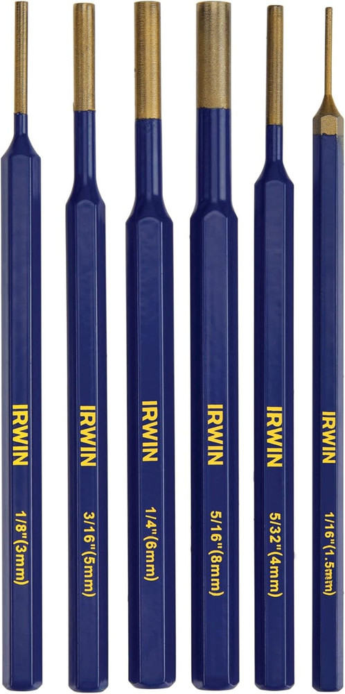 Punch Set, 6-Pack with Various Sizes, Tempered for Durability (IRHT82531)