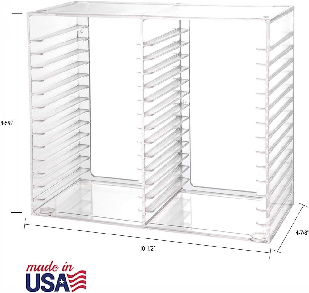 Stackable CD/DVD Multimedia Holder, Media Storage Rack, Clear Plastic 30 CD, US