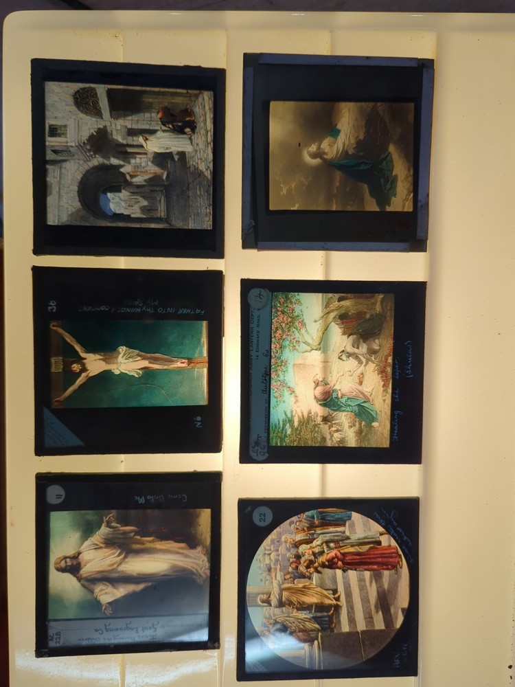 Six Lantern Slides Religious