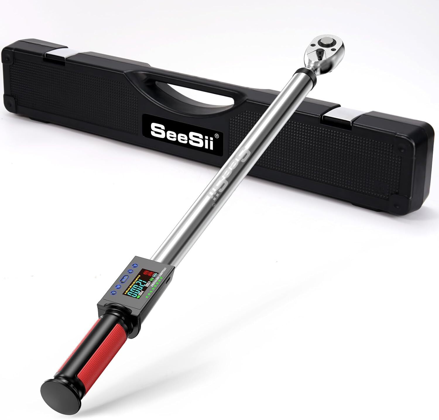 Seesii 1/2" Drive Digital Torque Wrench 12.5-250.8ft-lbs/17-340N.m Reversible