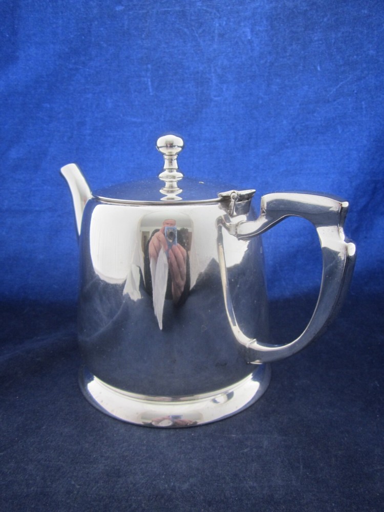 Silverplate Teapot Heavy Unmarked
