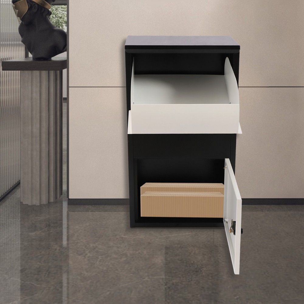 Parcel Drop Box Package Mailbox Porch Express with Lockable Storage+2 * Keys