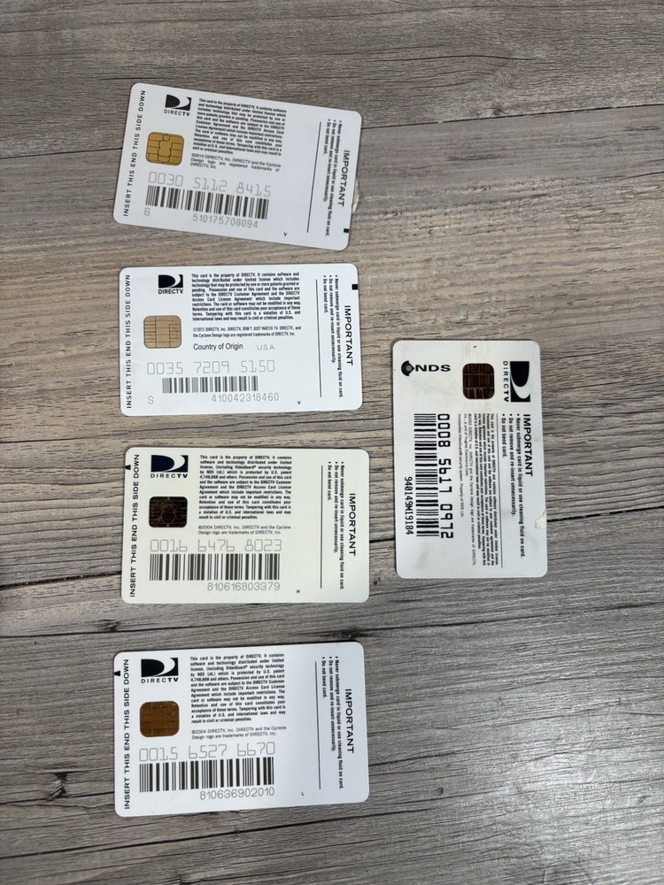 Mixed Lot Satellite Receiver Access Cards - Directv UNTESTED