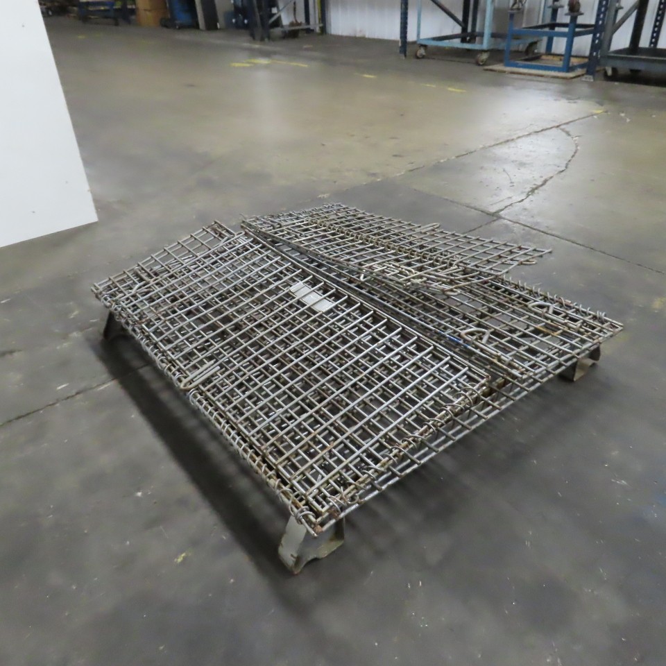 48" x 40" x 18" Deep Steel Collapsible Stackable Wire Bulk Bin Container