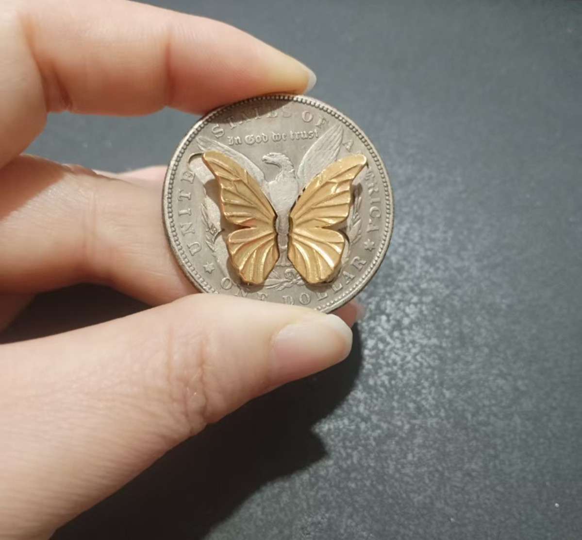 Movable Mechanism Gold Plated " Dinosaur Head" and " Butterfly" Amazing Hobo