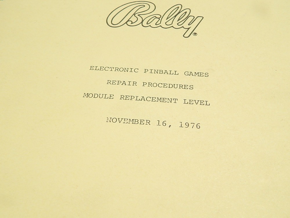 1976 Bally Electronic Pinball Games Repair Procedures Module Replacement FO512