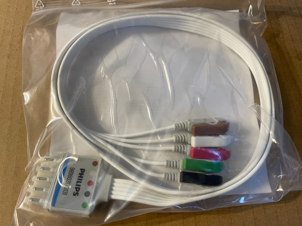 Philips 5-Lead Set ECG Disposable Cable AAMI REF 989803173131