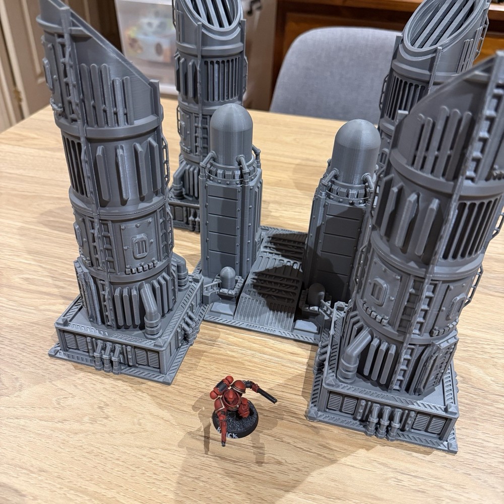 Tarkon Command - Plasma Extractor - Grim Dark Terrain - Suit 40k, Legion, Etc