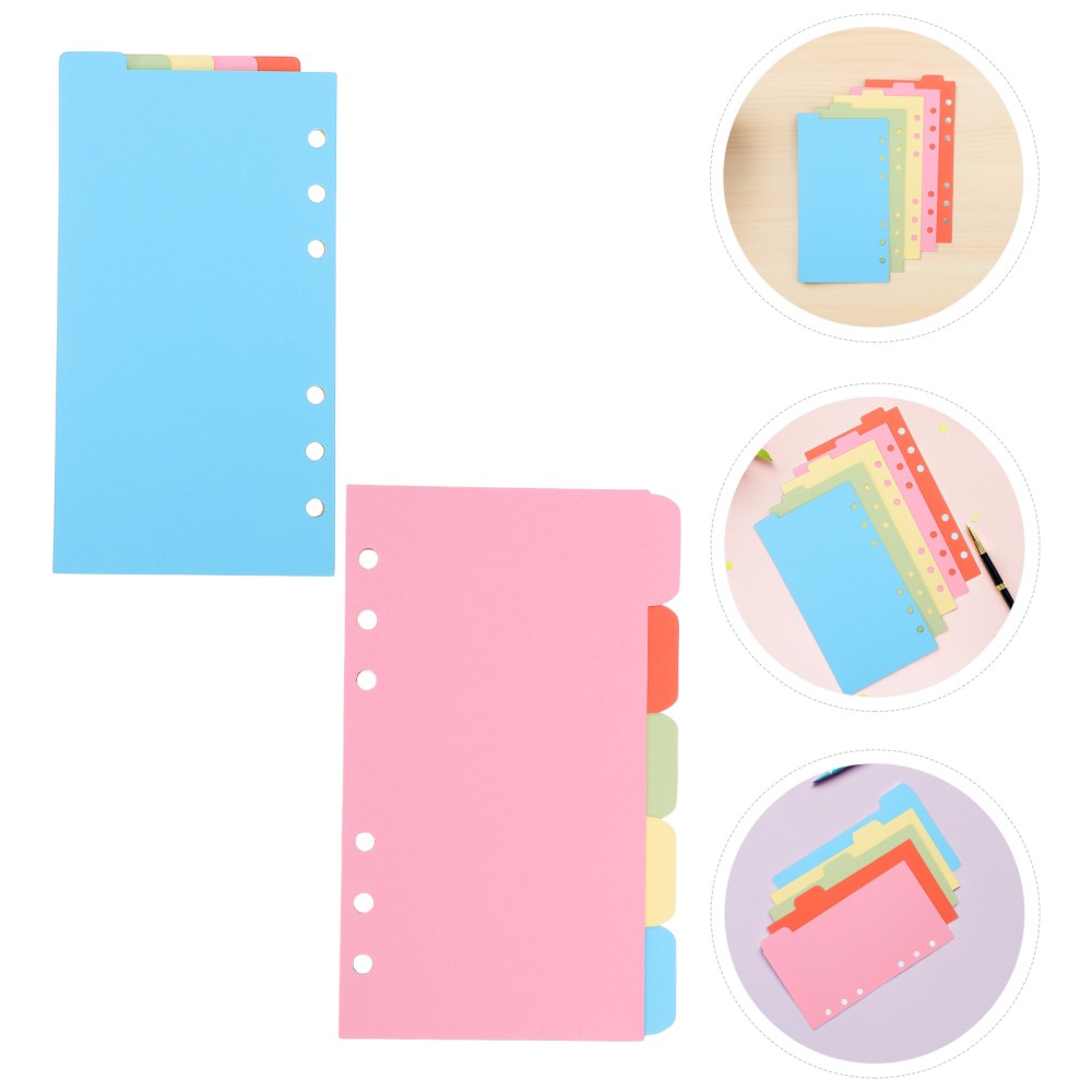 6 Set Binder Partition Index Divider Page Folder Section Dividers