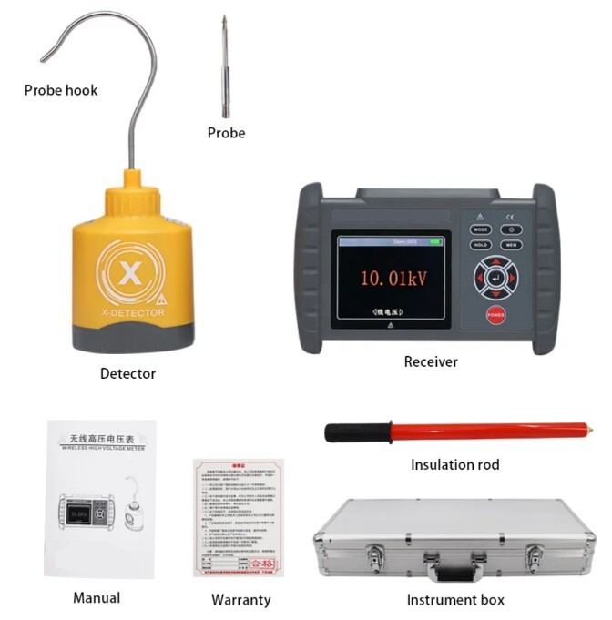 Wireless High Voltage Voltmeter With Sound and Light Indication Function