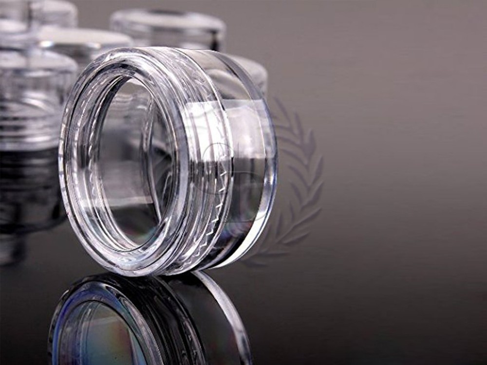 25 Pieces Clear Plastic Cosmetic Sample Container 5 Grams Jars Pot Small Empty