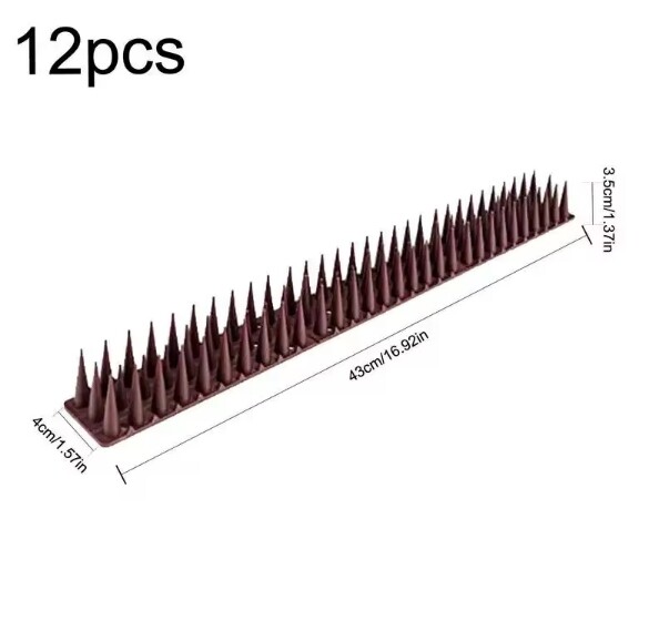 Cat Repellent Bird Spikes Fence Security Outdoor Plastic Deterrent Climb Strips